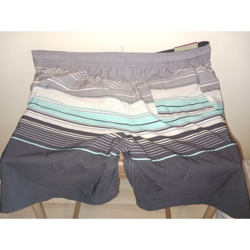 Good‎ fellow & Co Men's Swimsuit Board Shorts Striped Pockets Swim Trunks Sz XL - Picture 3 of 3